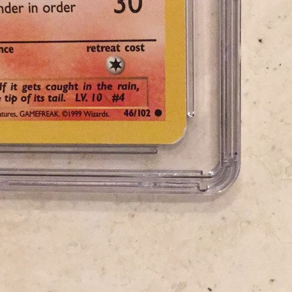 Charmander 1999 Pokemon 46/102 Base Set CGC 6 Graded Pokemon Card TCG #46 - Picture 3 of 7